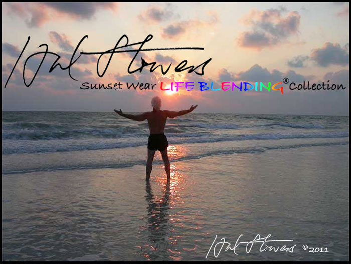 Hal Stowers, Florida Environmental Artist, pays tribute to a sunset - Gulf of Mexico - North Point Honeymoon Island State Park, West Coast of Florida